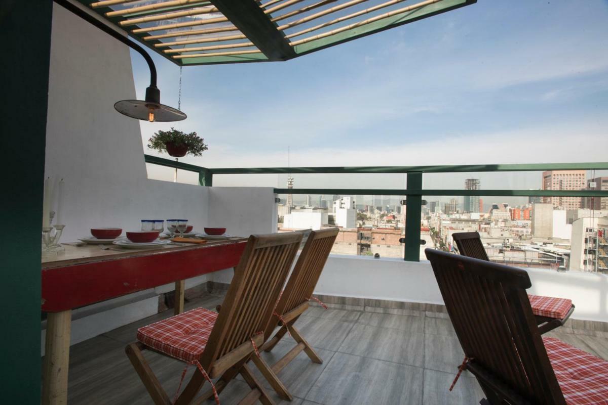 墨西哥城Duplex/Terraza Privada En Corazon Centro Historico公寓 外观 照片